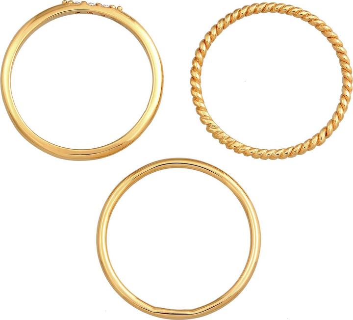 Immagine prodotto Elli Anello a fascia, anello di cristallo, set di anelli (58, 925 Argento)