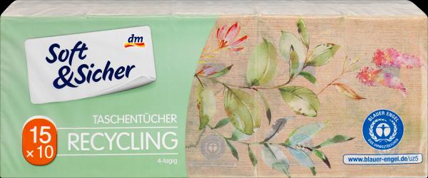 dm Soft&Sicher Taschentücher Recycling (10 Stück)
