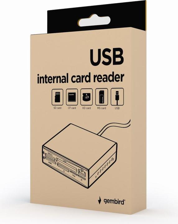 Produktbild Gembird FDI2-ALLIN1-02-B - Kartenleser - All-in-one - 8,9 cm (3,5 Zoll) (USB 2.0)