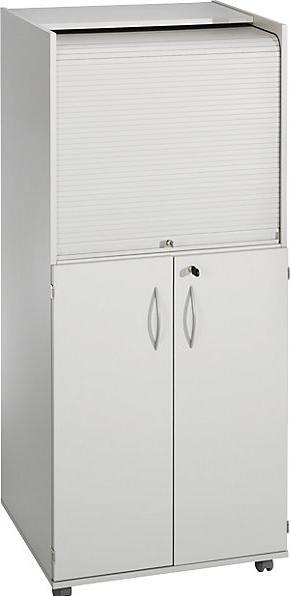 Actual product image eurokraft pro Computer cabinet with plastic roller shutter, mobile
