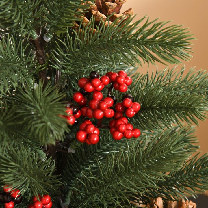 Produktbild Homcom Künstlicher Weihnachtsbaum für den Tisch mit Sockel in Sackleine verpackt