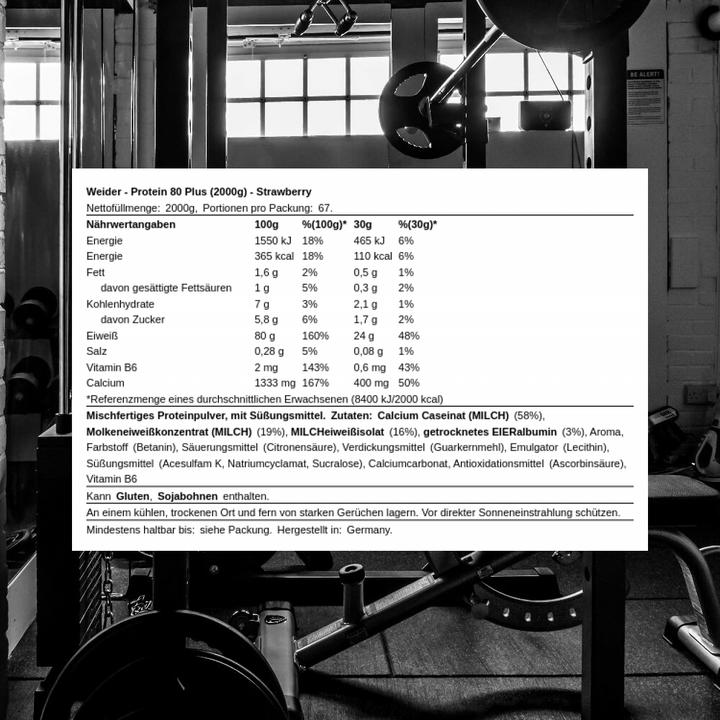 Produktbild Weider Protein 80 Plus (Erdbeere, 1 Stk., 2000 g)