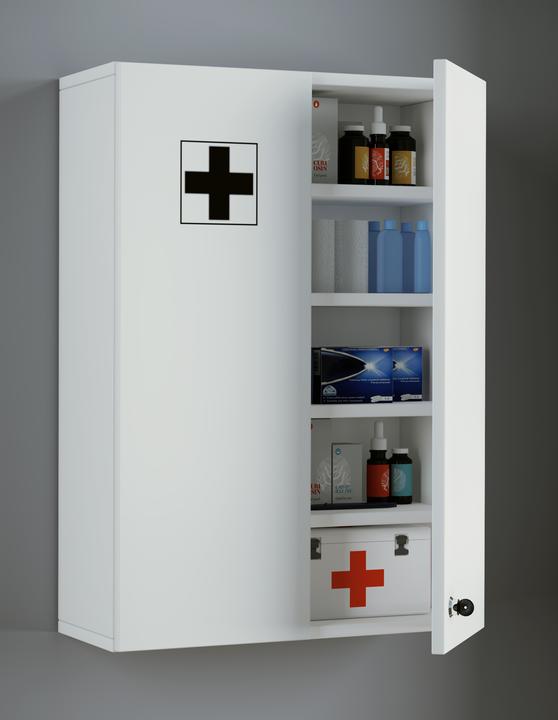 Image du produit VCM Armoire à pharmacie Armoire murale verrouillable Medasa XL (47 x 19 x 70 cm)