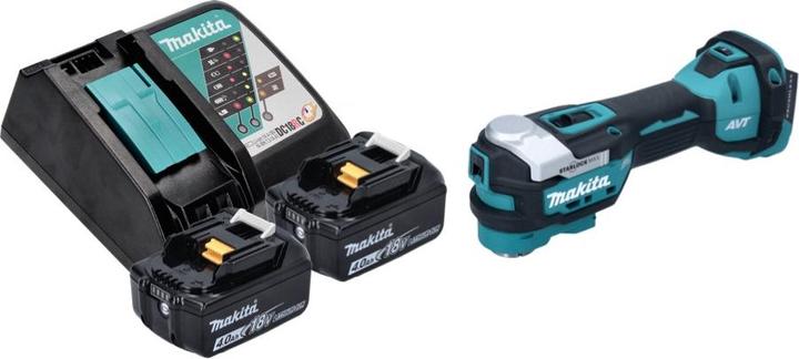 Actual product image Makita DTM 52 RM Battery Multifunction Tool 18 V Starlock Max Brushless + 2x Battery 4.0 Ah + Charger
