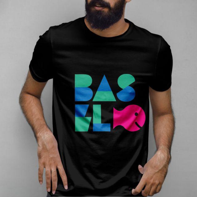Immagine prodotto CreaDiva Basler Lyybli - T-Shirt Basel Fisch schwarz, Grösse XS (XS)