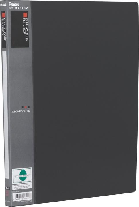 Actual product image Pentel Superior A4 20-sleeve folder black (A4, 1 x)