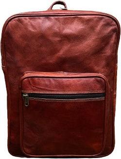 Immagine prodotto Only-Bags.Store Zaino in pelle, zaino da viaggio, zaino roll top in pelle marrone, borsa per laptop, Unisex