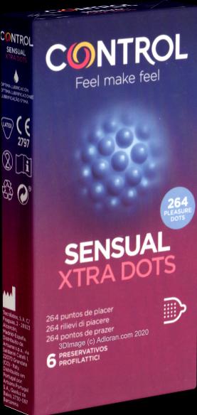 Actual product image Control SENSUAL Xtra Dots" 6 condoms with 264 nubs for all-round stimulation (6 pcs.)