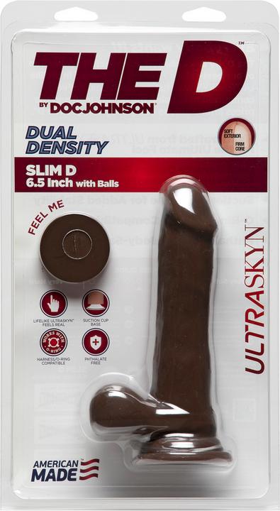 Actual product image Doc Johnson Slim D - 6.5 Inch With Balls Ultraskyn