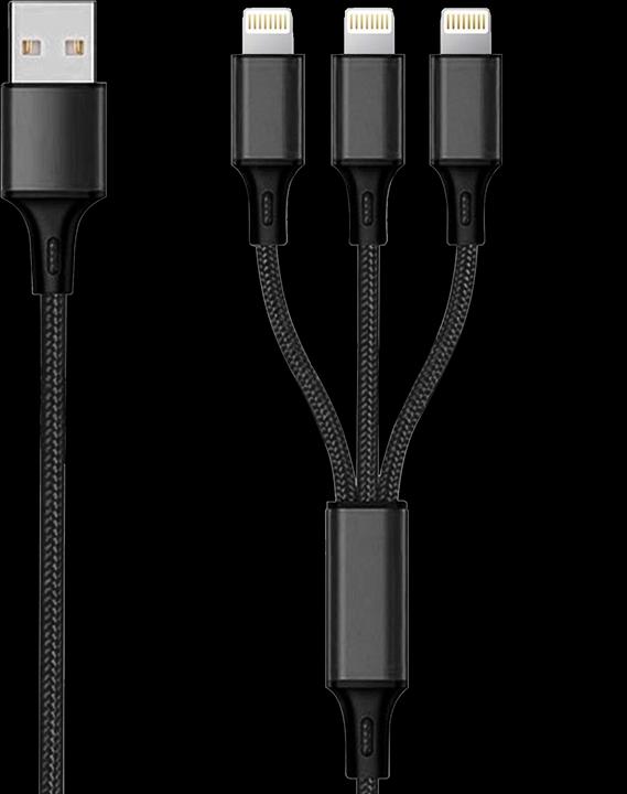 Produktbild 2GO 797155 USB Kabel USB B USB C/Micro-USB B/Lightning (1.50 m)