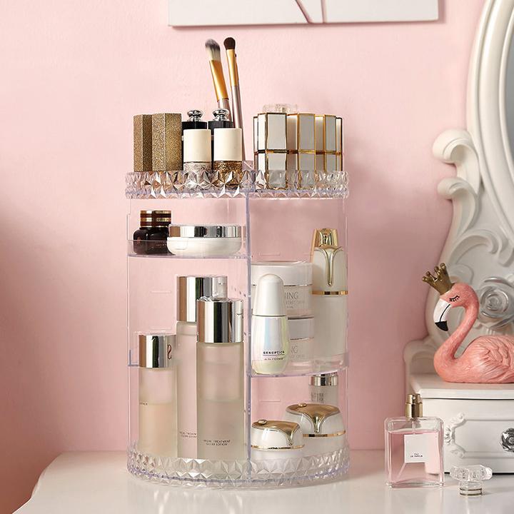 Produktbild Noya Acryl Beauty Make Up Organizer Aufbewahrungsbox - 360° Rotierend Transparent