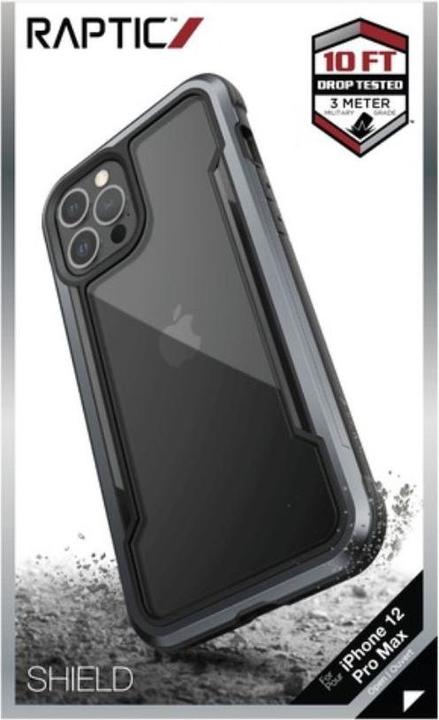 Image du produit Puro X-Doria Raptic Shield do aluminiowe iPhone 12 Pro Max (Drop test 3m) (Juodas) (Apple iPhone 12 Pro Max)