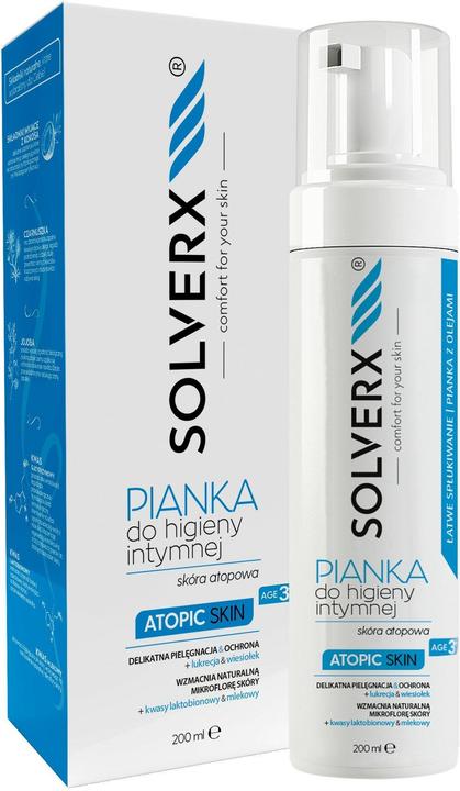 Actual product image Solverx Atopic Skin Intimate Hygiene Foam For Atopic Skin 200Ml (200 ml, Intimate washing lotion)