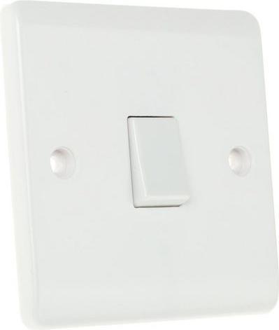 Produktbild Rs Pro Lichtschalter, Wand-Montage Wippschalter IP 20, 1-polig, 1-teilig, 2 Wege 10A, 250V Weiss