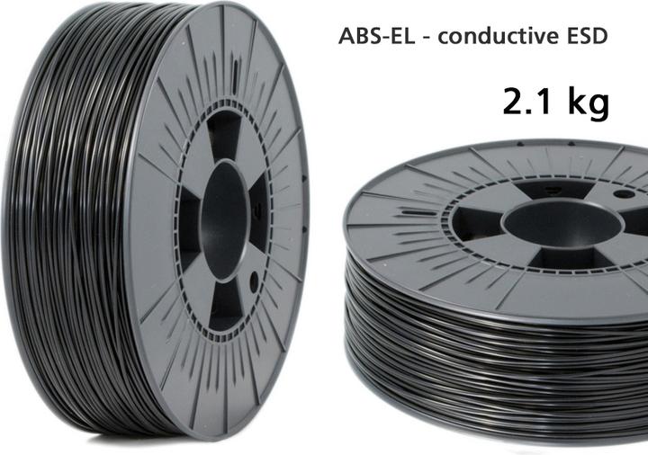 Image du produit Volaprint Filament ABS-EL ESD conductive 1.75mm noir 1 kg (ABS, 1.75 mm, 1000 g, Noir)