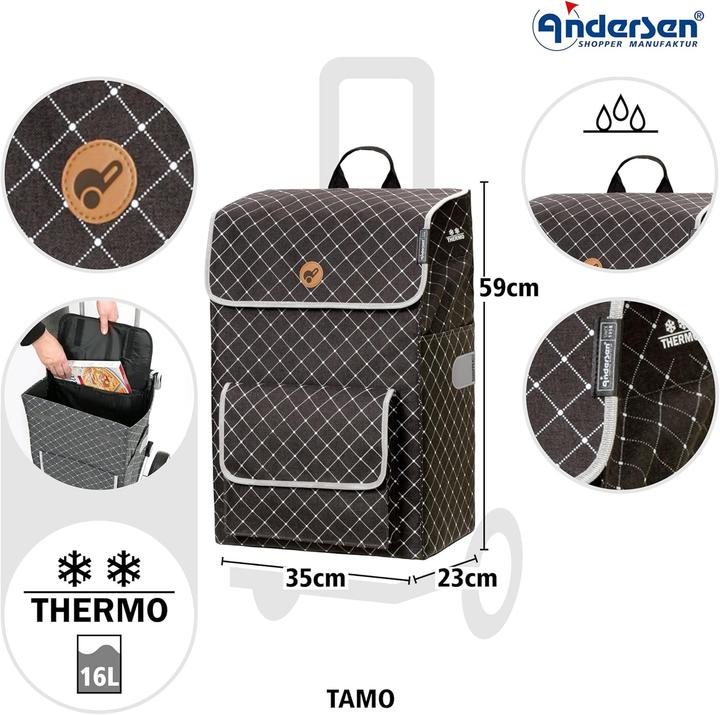 Image du produit Andersen Alu Star Shopper Tamo chariot à provisions 59 cm