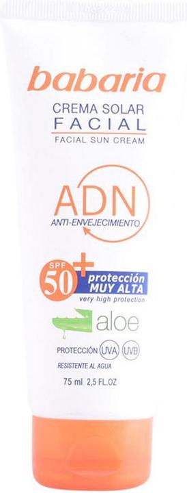 Babaria SOLAR ADN crema solar facial aloe vera SPF50 75 ml (Sonnencreme Gesicht, SPF 50, 75 ml)