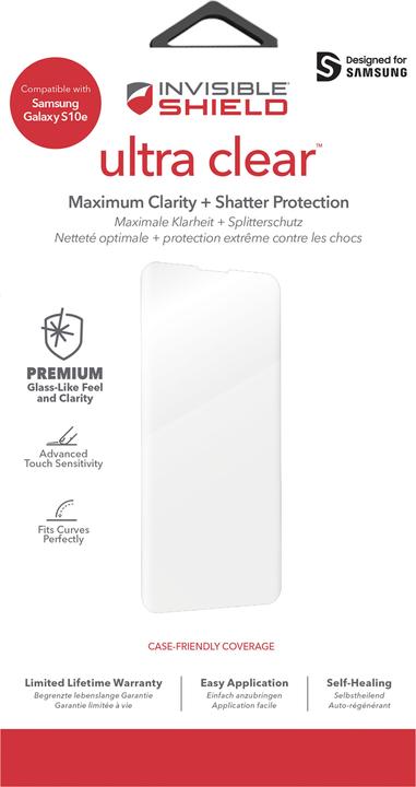 Image du produit Zagg InvisibleShield ultra clear Case Friendly (1 pièce(s), Samsung Galaxy S10e)