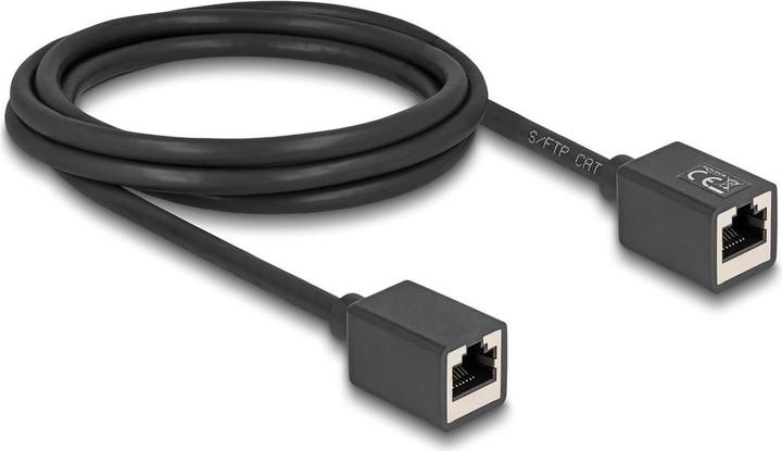 Image du produit Delock Câble d'extension réseau femelle RJ45 vers R (S/FTP, CAT6a, 2 m)