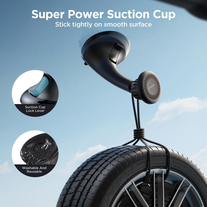 Productafbeelding Joyroom magnetische auto telefoonhouder voor cockpit/dashboard/raam zwart (JR-ZS356)