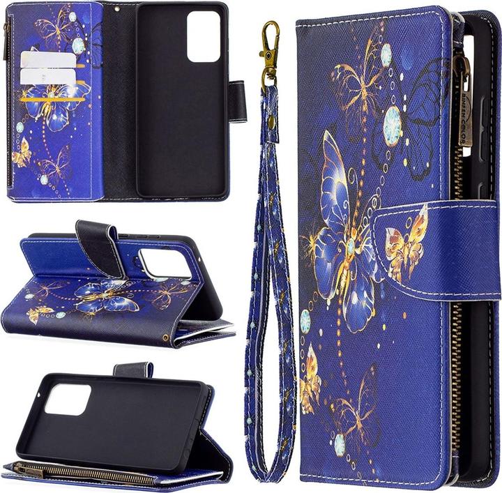 Produktbild König Design Hülle Handy Schutz für Samsung Galaxy A72 5G Case Flip Cover Tasche Etui Violett (Samsung Galaxy A72 5G)