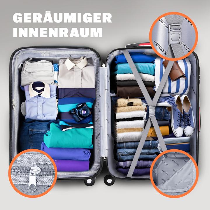 Immagine prodotto Monzana Hartschalenkoffer (120 l, Bagaglio a mano (fino a 50 litri), M (50 - 90l), L (90 - 115l))