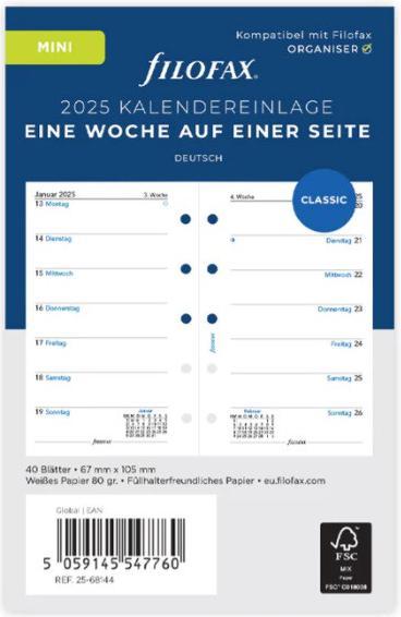 Produktbild Filofax MINI-INH.1WO/S.DEUTSCH (Deutsch)
