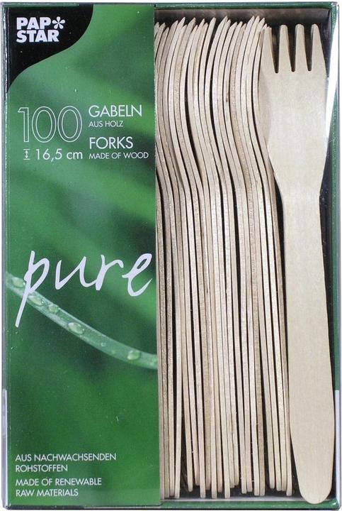 Produktbild Papstar Holz-Gabeln pure (100 x)
