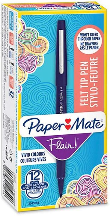 Image du produit Paper Mate Feutre Flair M boîte de 12 Navy (Bleu marine, 12 x)