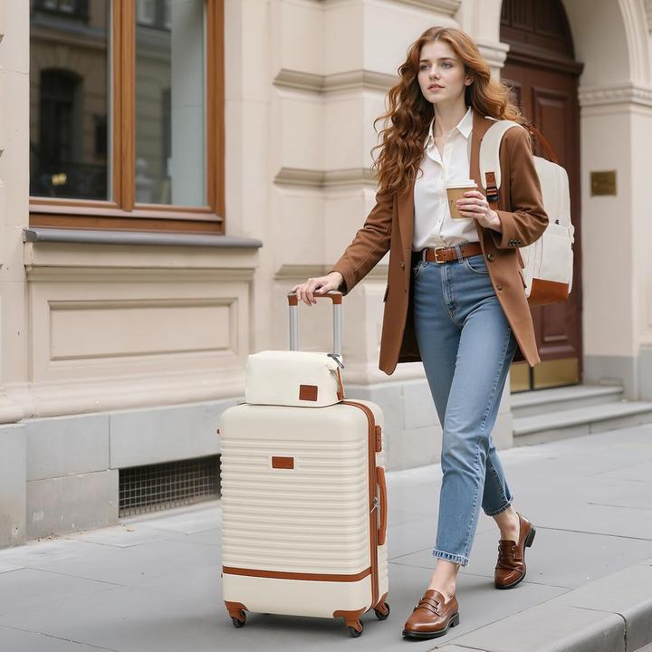 Immagine prodotto Coolife 3-teiliges Handgepäckset: Hartschalenkoffer, Rucksack und Kulturbeutel (38 l, Bagaglio a mano (fino a 50 litri))