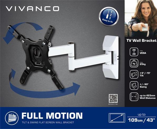 Immagine prodotto Vivanco BFMO 6020W (Muro, 43", 25 kg)