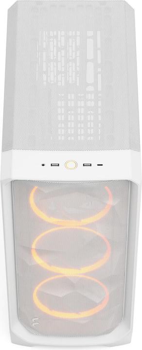 Actual product image Fractal Case Meshify 3 White RGB TG Clear Tint (ATX, Mini-ITX, mATX)