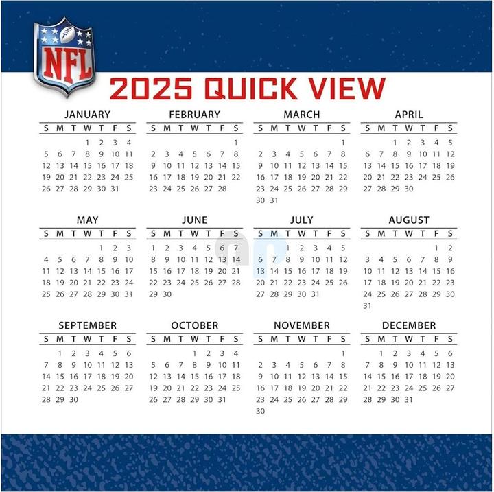Valeurs nutritives et ingrédients NFL - All Team - Calendrier de bureau 2025 (Italien, Espagnol, Anglais, Français, Allemand)