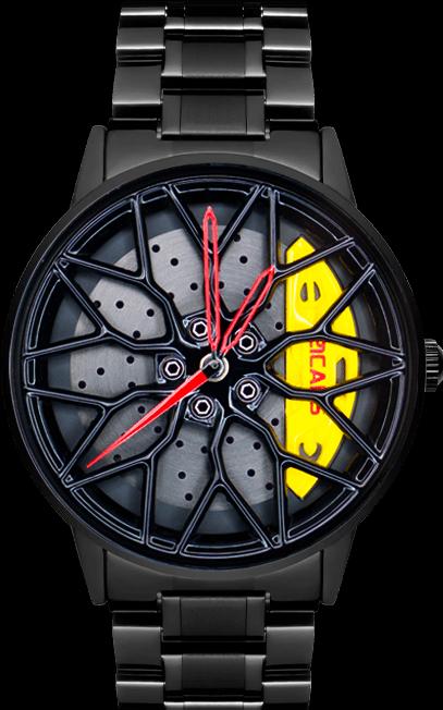 21cars Star 63S - Gelb - Schwarz | Spin (Gangreserveanzeige, 43 mm)