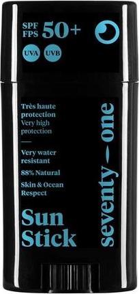 Actual product image SeventyOne Percent Ocean Blue Sun Stick SPF 50+ Vegan Very High Protection Water Resistant UVA 34 Natural (Sun spray, SPF 50+)