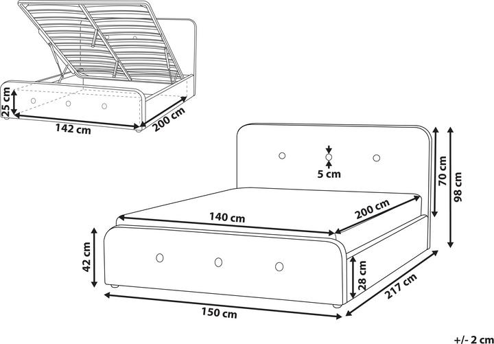 Produktbild Beliani Rennes (140 x 200 cm)