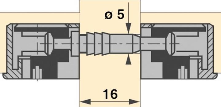 Actual product image Hettich DU 712 / DU 867 double dowel (Press-fit anchors, 100 pcs.)