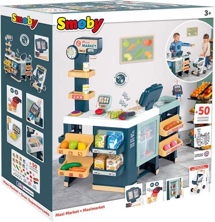 Actual product image Smoby Maxi supermarket with shopping trolley 350242
