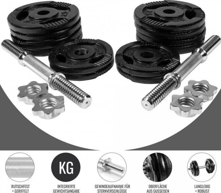 Produktbild Gorilla Sports Kurzhantel-Set (2 x 30 kg)