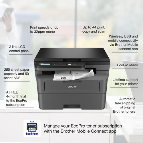 Actual product image Brother DCP-L2627DWE (Laser, Black and white)