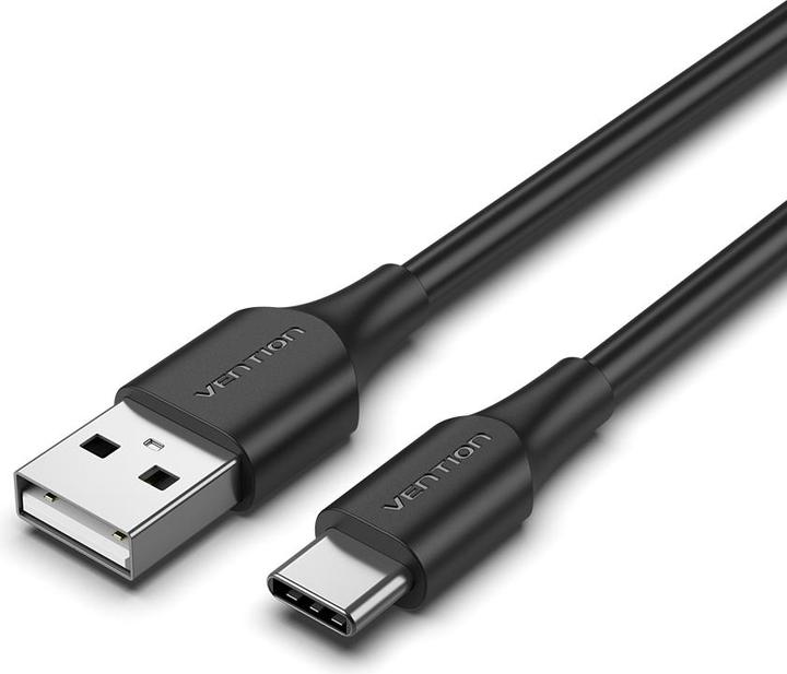 Actual product image Vention USB 2.0 A to USB-C 3A cable 0.25m CTHBC black (0.25 m, USB 2.0, 60 W)