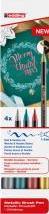 Actual product image Edding Felt-tip pen Brushpen Set of 4 (Gold, Silver, metallic-red, Metallic green, 4 x)