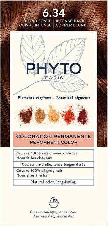 Produktbild Phyto Dauerhafte Haarfarbe 634 Dunkelblond mit pflanzlichen Pigmenten (Gold, 634 Dunkelblond)