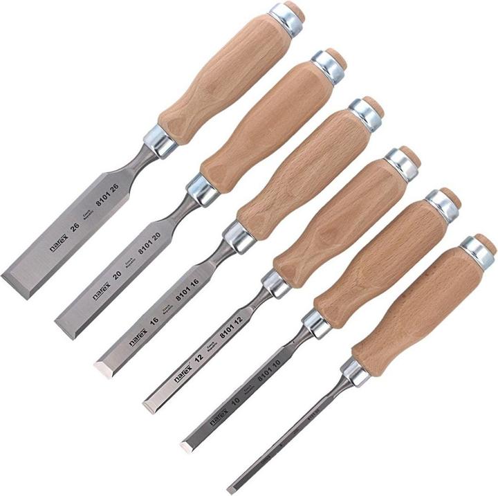 Produktbild Narex Stechbeitel Set mit Holzheften im Holzkoffer, 6-teilig (26 mm)