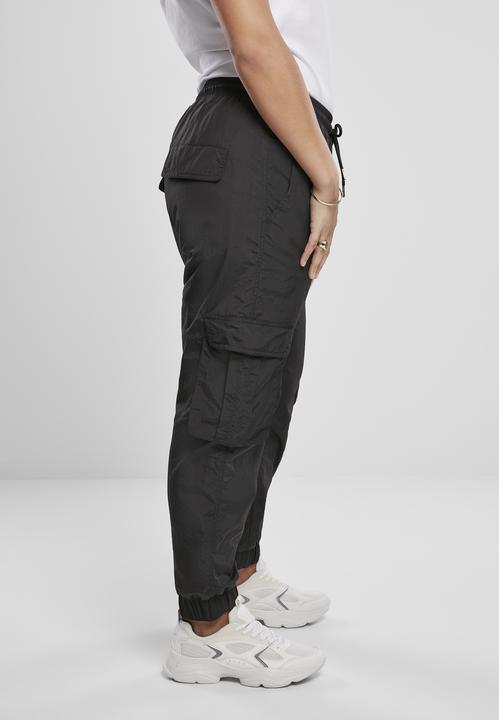 Actual product image Urban Classics Ladies High Waist Crinkle Nylon Cargo Pants (5XL)