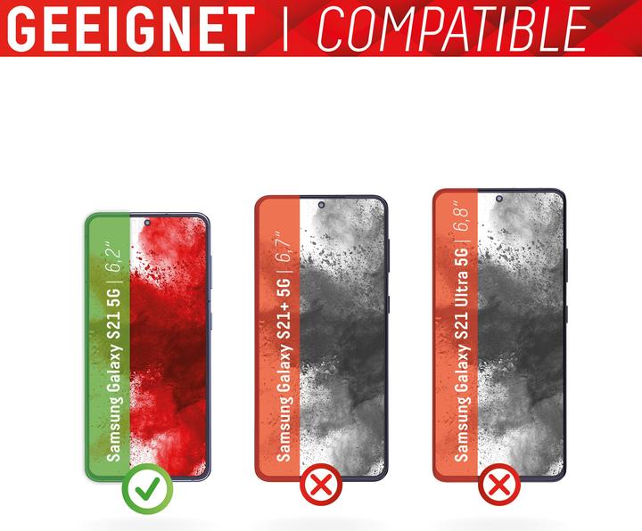 Actual product image Displex Real Glass, 2D Panzerglas (1 Piece, Samsung Galaxy S21 5G)