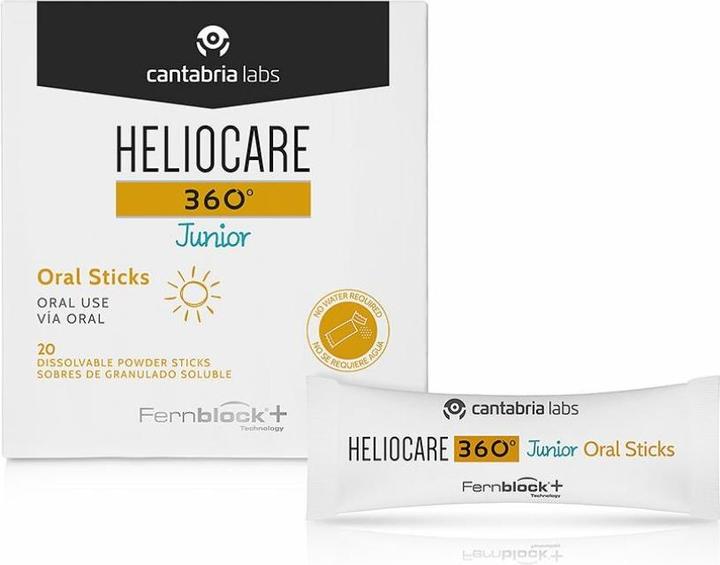 Actual product image Heliocare 360o Junior Oral Sticks 20 Units (Suntan cream)