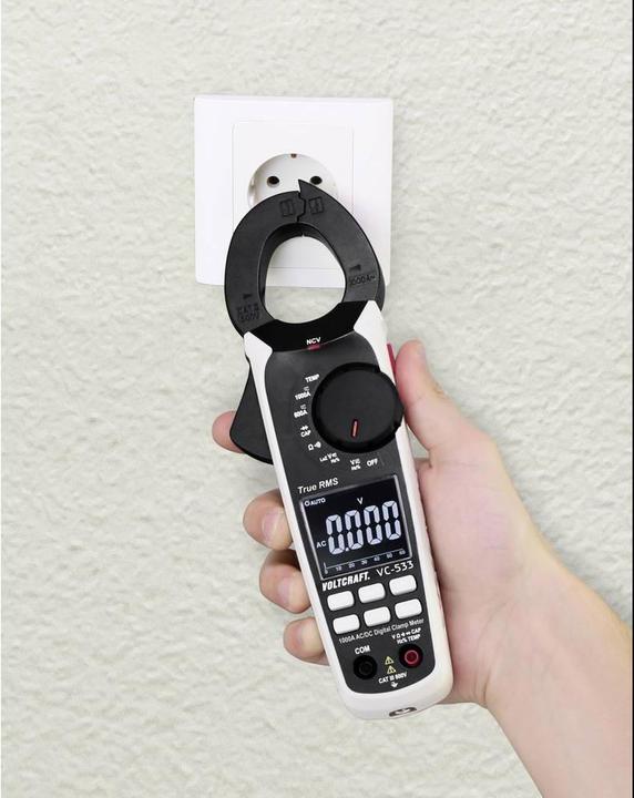 Actual product image Voltcraft VC533 Current clamp AC/DC (CAT III 600V)