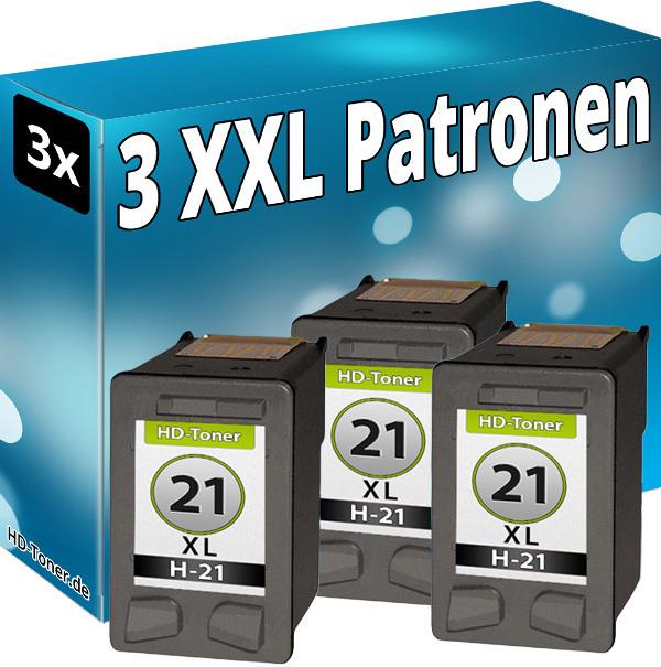 Produktbild Druckfuxx 3x TINTE PATRONEN für HP 21 XL DESKJET 3920 3940 D1360 D1460 D1560 D23