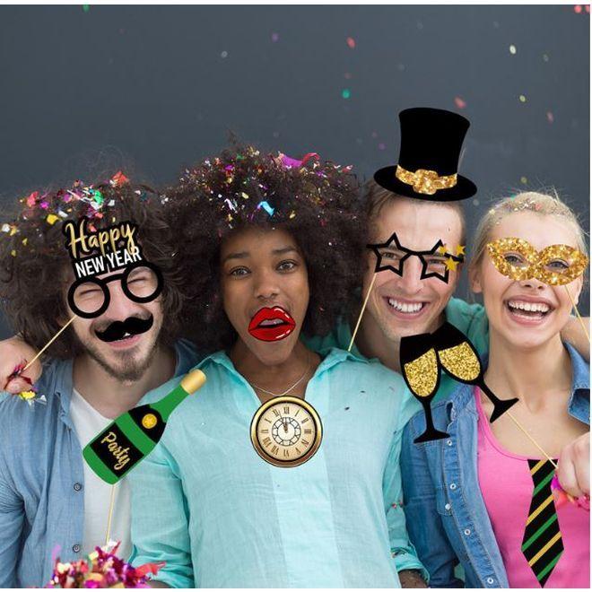 Produktbild MU Style Photo Booth Accessoires Set Silvester (22-tlg.)